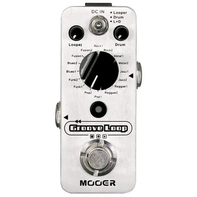 мини-педаль лупер с встроенной драм-машиной Mooer Groove Loop-0