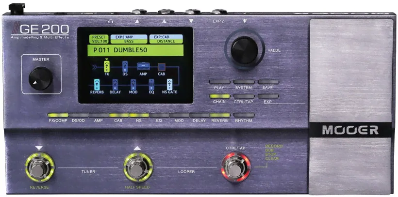 MOOER GE200 гитарный процессор эффектов с педалью экспрессии-0