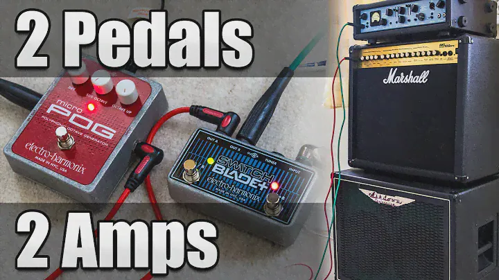 ABY Splitter Pedal with 2 Amps for Royal Blood Style Effects