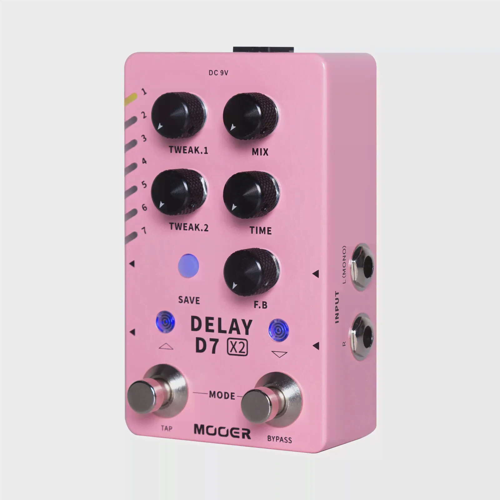 Эффекты гитарной педали Mooer D7 X2 Delay Fuzz 14 Типов Задержки Аутентичные Винтажные современные эффекты Классический Аналоговый Стереоэффектор