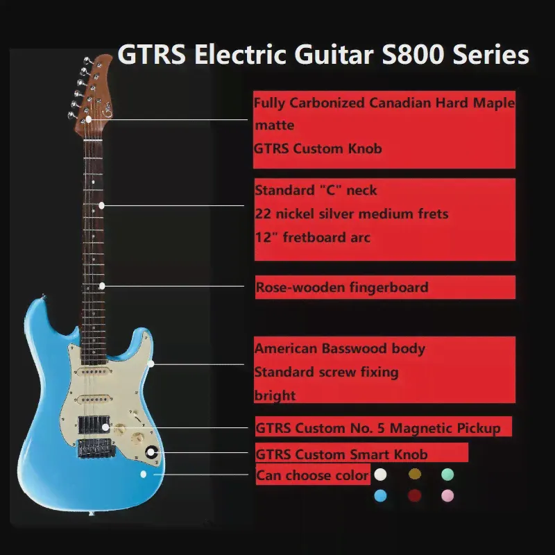 Интеллектуальная гитара Mooer GTRS S800, электрическая гитара со встроенным процессором, модельная гитара (art.: 3920bae7b9204)-1